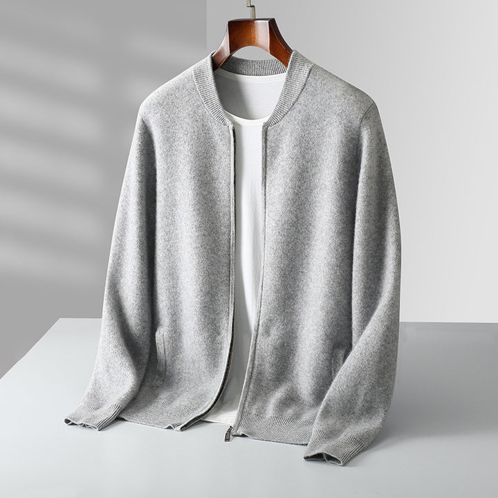Neyric Wool Stand Collar Cardigan