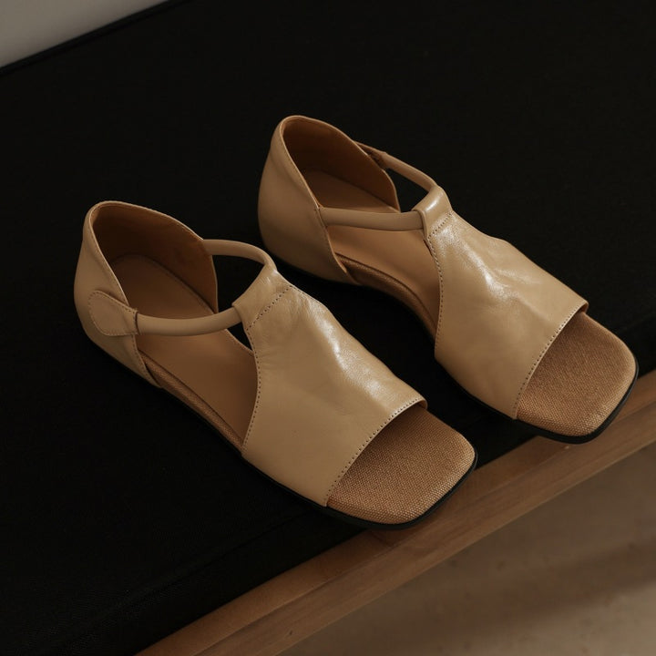 Seline T-Bar Leather Sandals