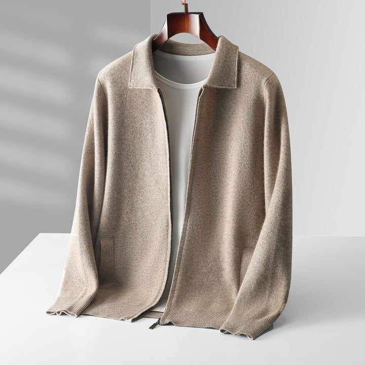 Orvien Wool Collar Cardigan