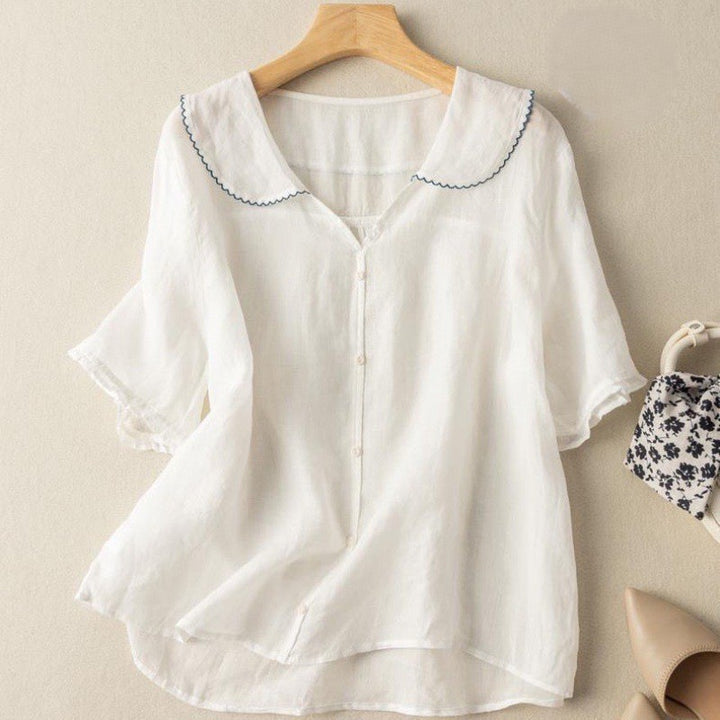 Clevra Cotton-Linen Blouse