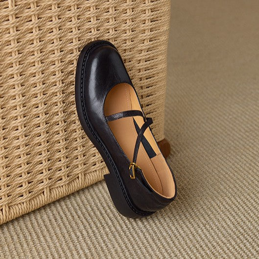 Ruelle Leather Mary Janes