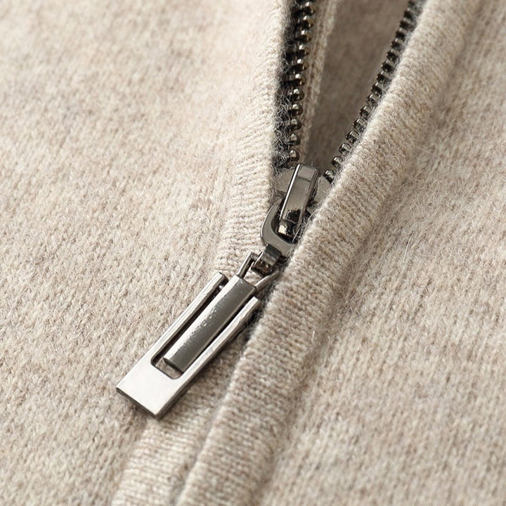 Neyric Wool Stand Collar Cardigan