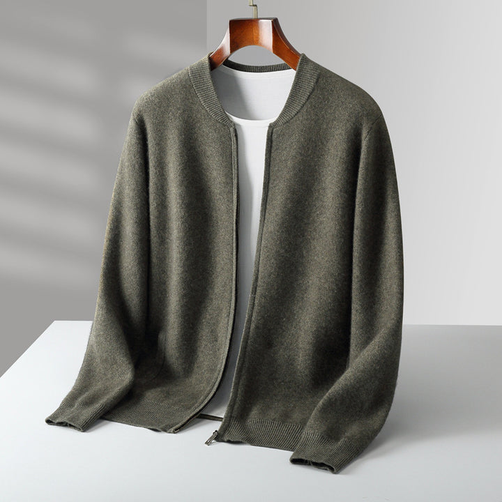 Neyric Wool Stand Collar Cardigan