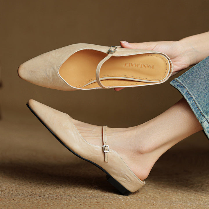 Envara Lambskin Leather Mule