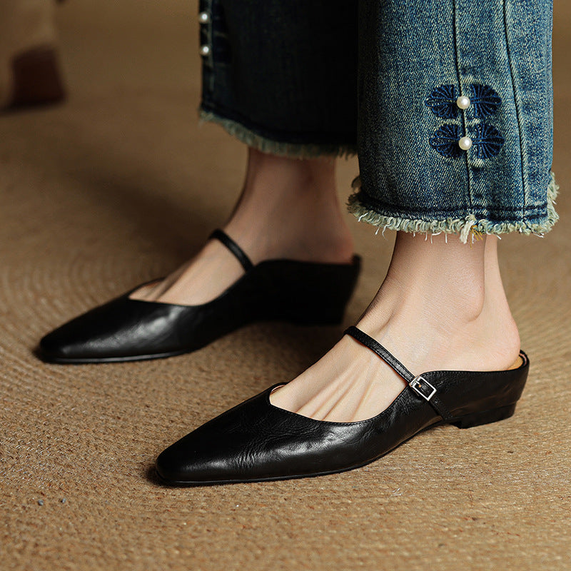 Envara Lambskin Leather Mule