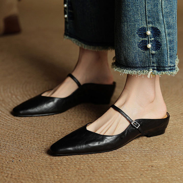Envara Lambskin Leather Mule