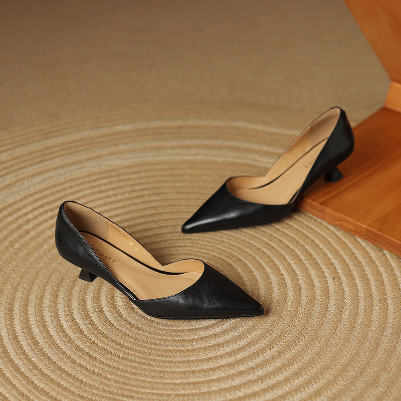 Ceyra Leather Heels