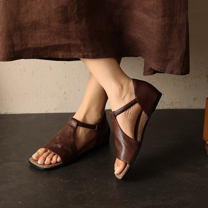 Seline T-Bar Leather Sandals