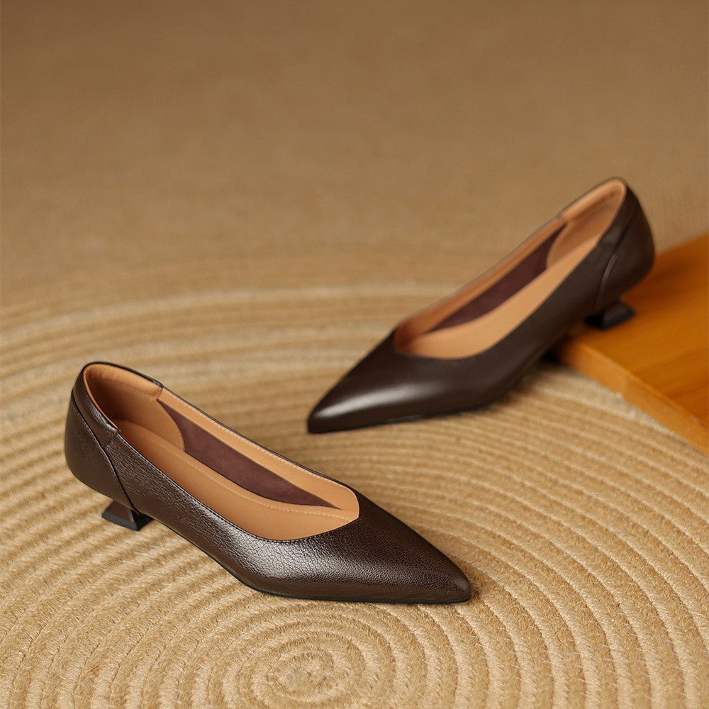 Elara Pointed Leather Pumps