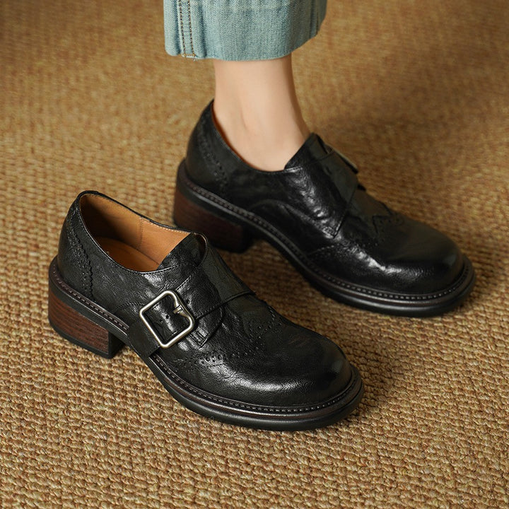 Tessa Monk-Strap Leather Brogues