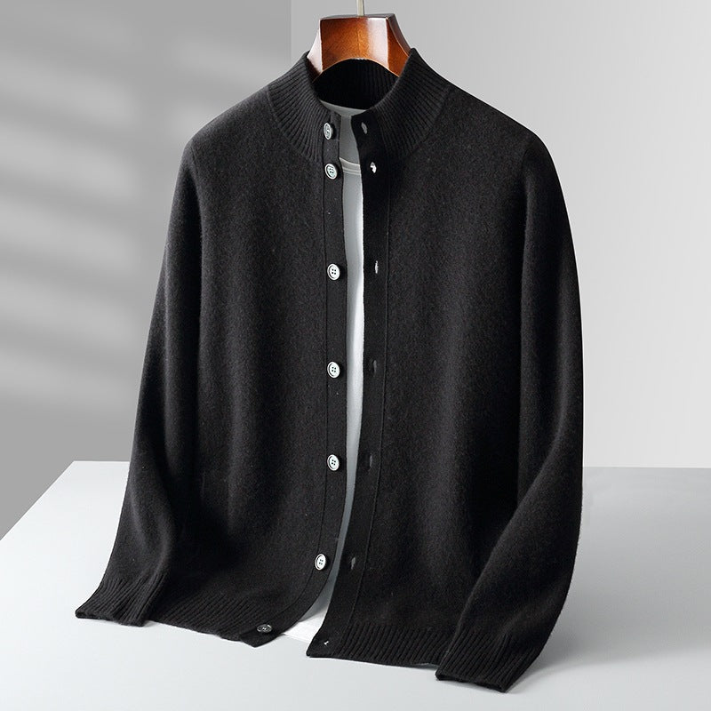 Trevoux Wool Button Cardigan
