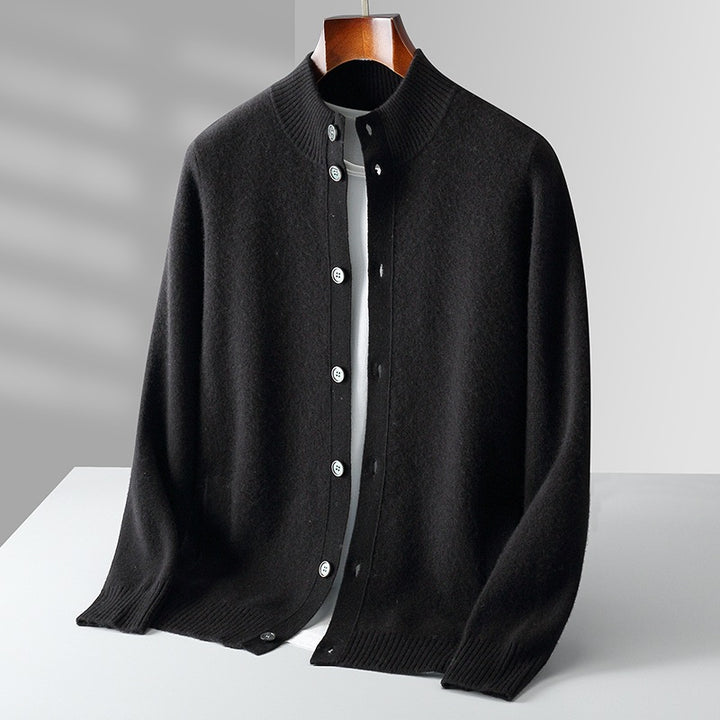 Trevoux Wool Button Cardigan