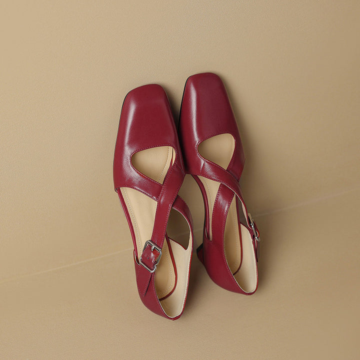 Celise D'Orsay Leather Heels