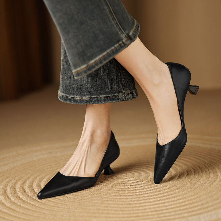 Ceyra Leather Heels