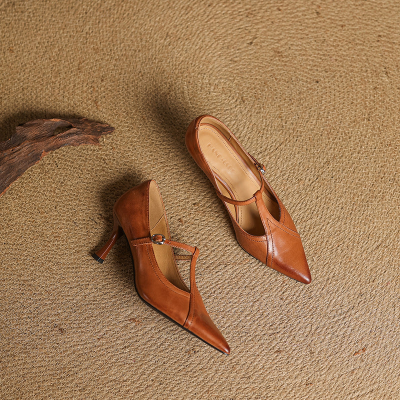 Aveline Lambskin Heels