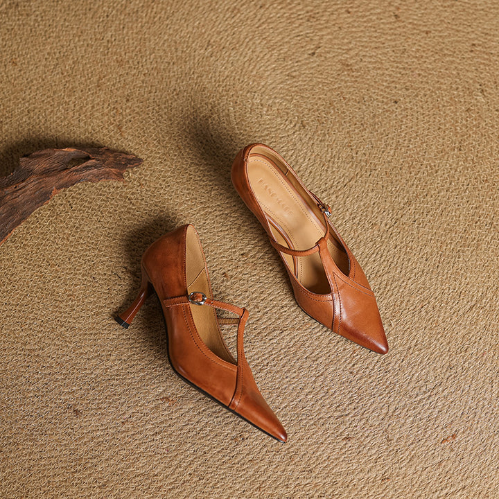 Aveline Lambskin Heels