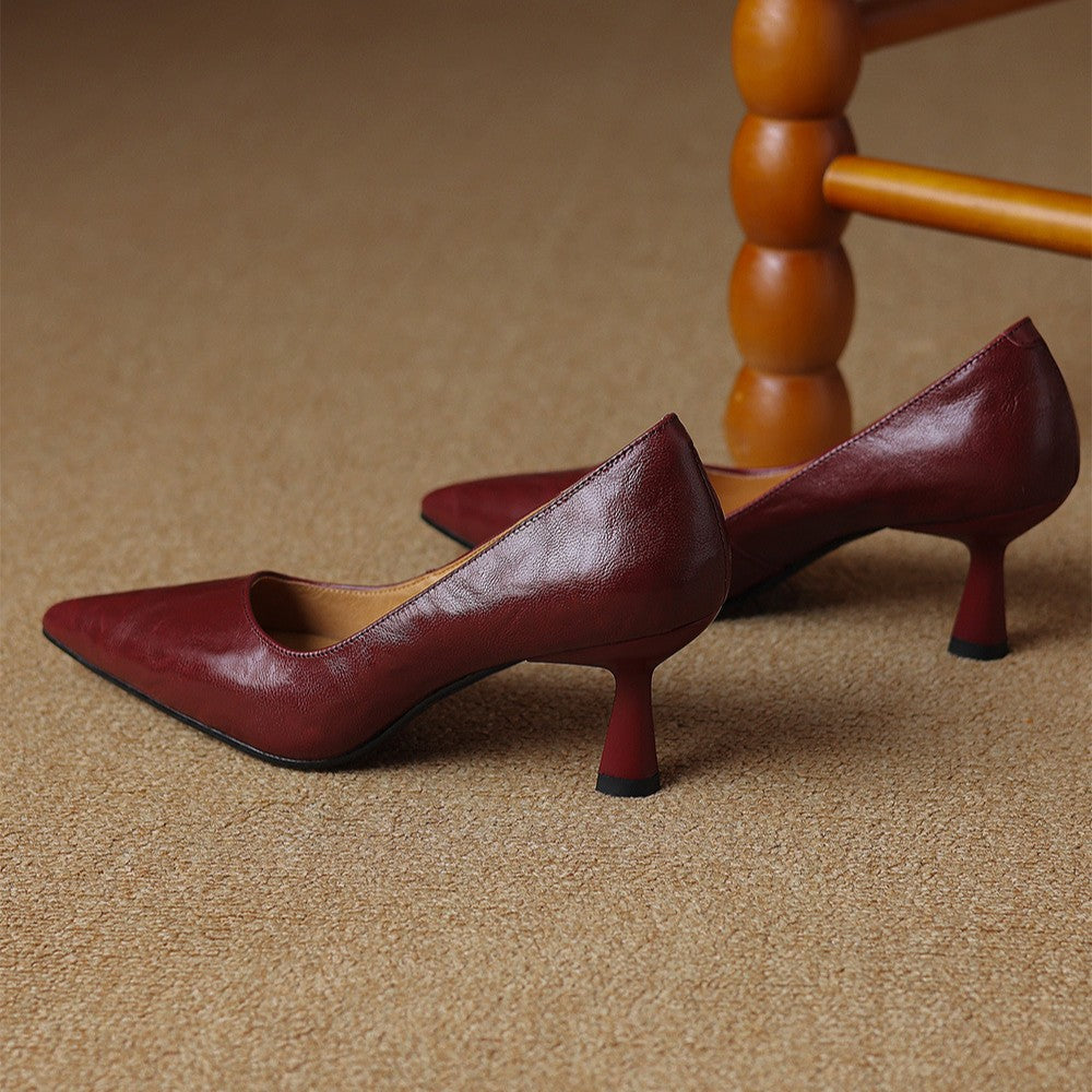Cymara Leather Heels