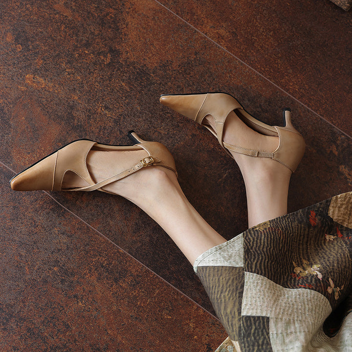 Celest Leather Mary-Jane Heels