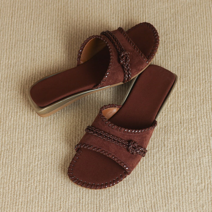 Alba Woven Leather Slides