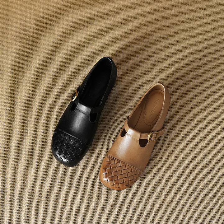 Velmora Woven Leather Loafers
