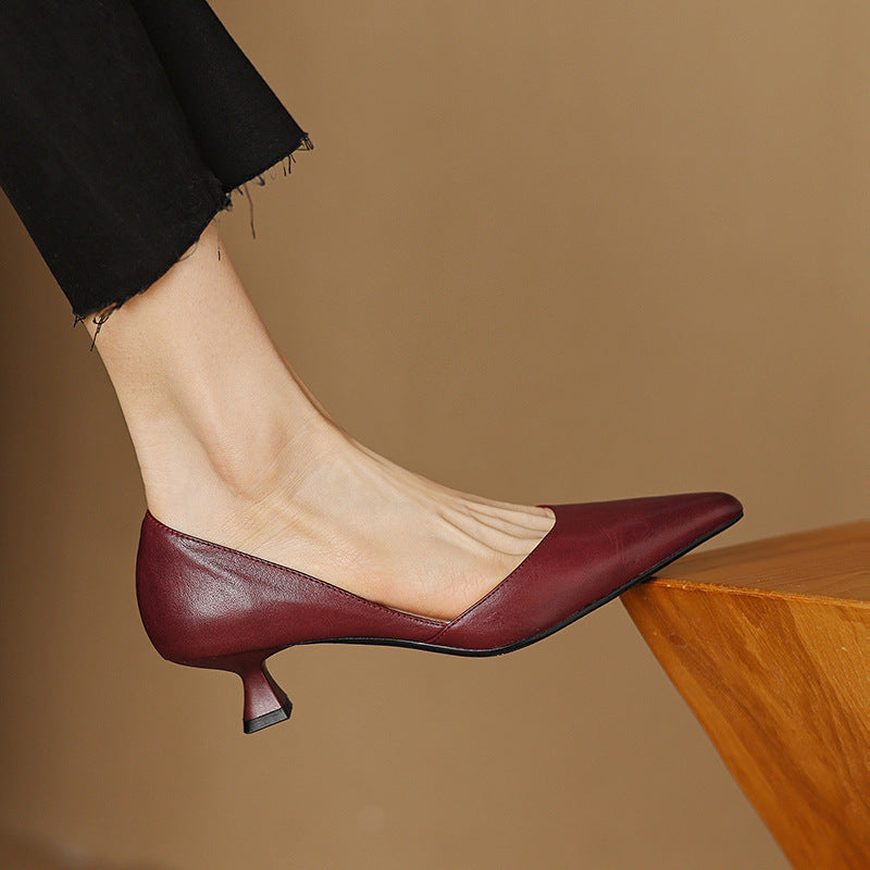 Ceyra Leather Heels