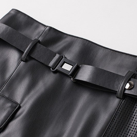 Léone Lambskin Midi Skirt