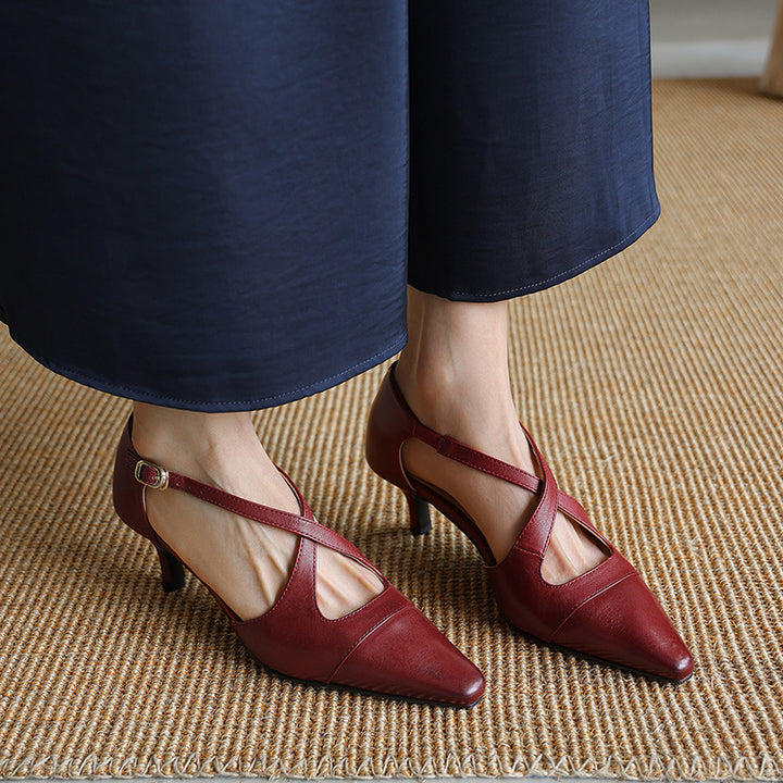 Celest Leather Mary-Jane Heels