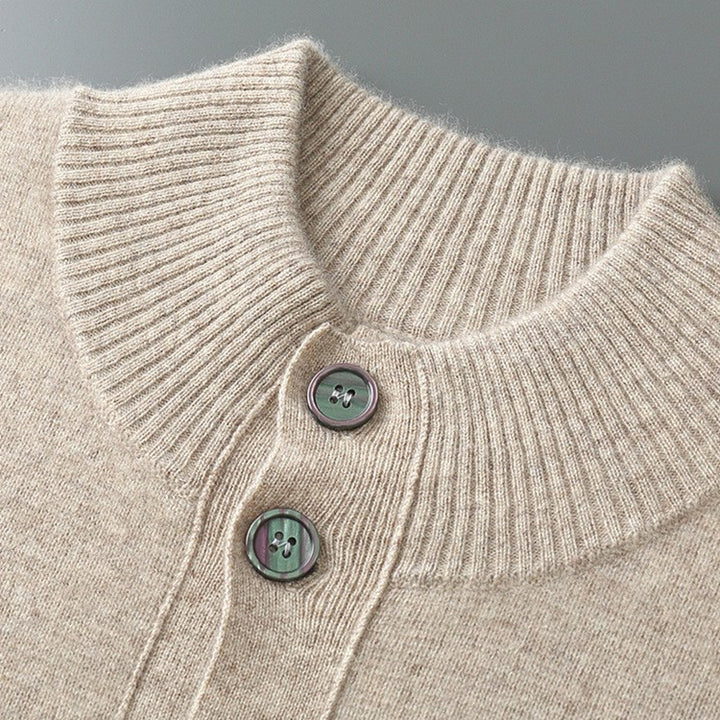 Trevoux Wool Button Cardigan