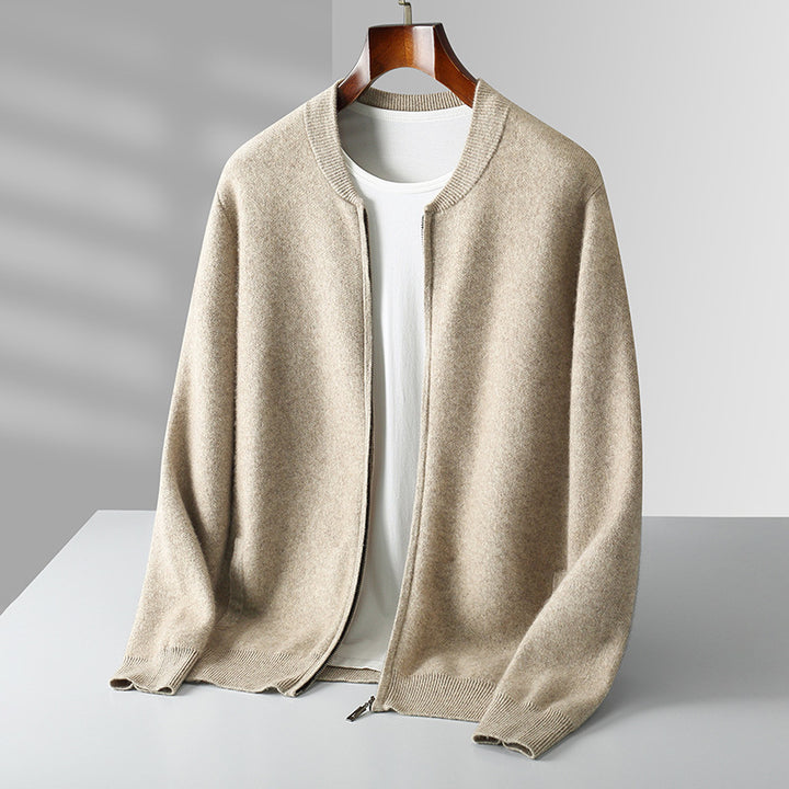 Neyric Wool Stand Collar Cardigan