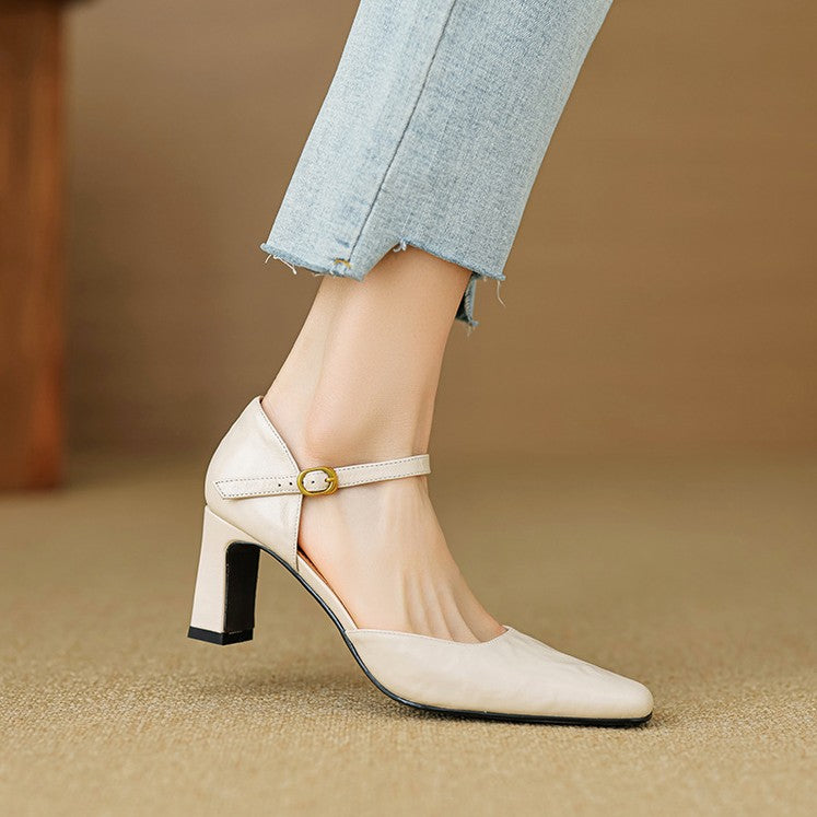 Virelle D’Orsay Leather Heels