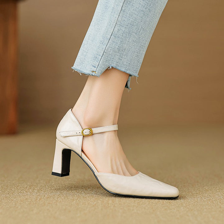 Virelle D’Orsay Leather Heels