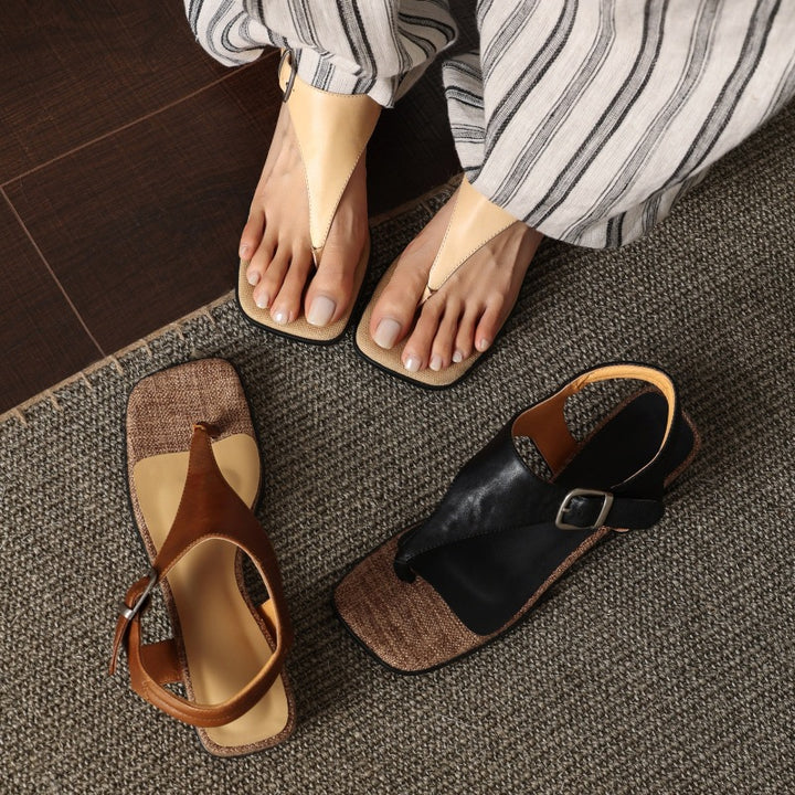 Mara Wedge Leather Sandals