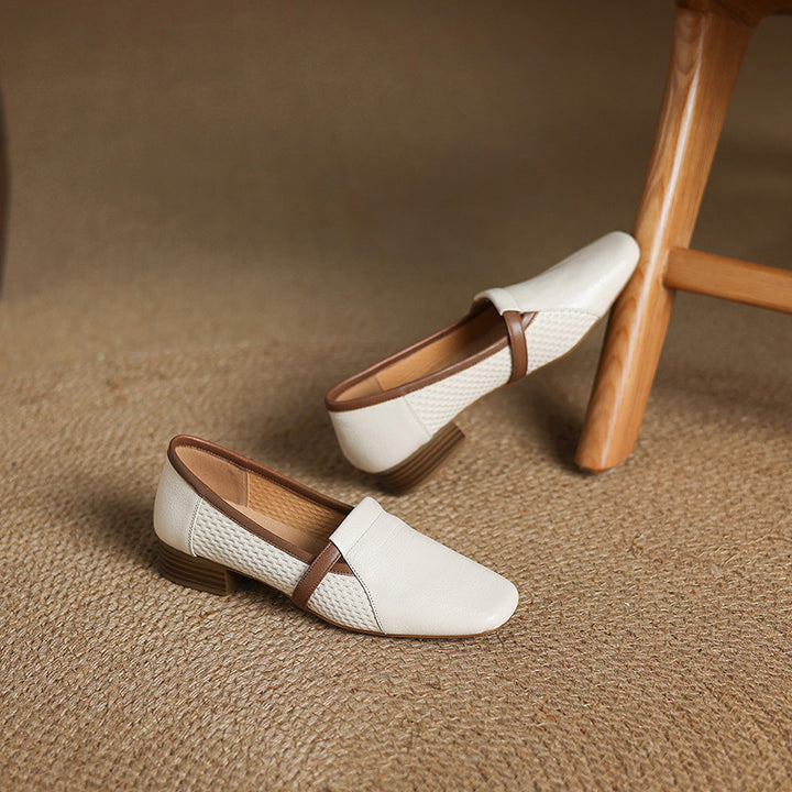 Marvone Low-Heel Leather Loafer