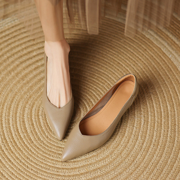 Elara Pointed Leather Pumps
