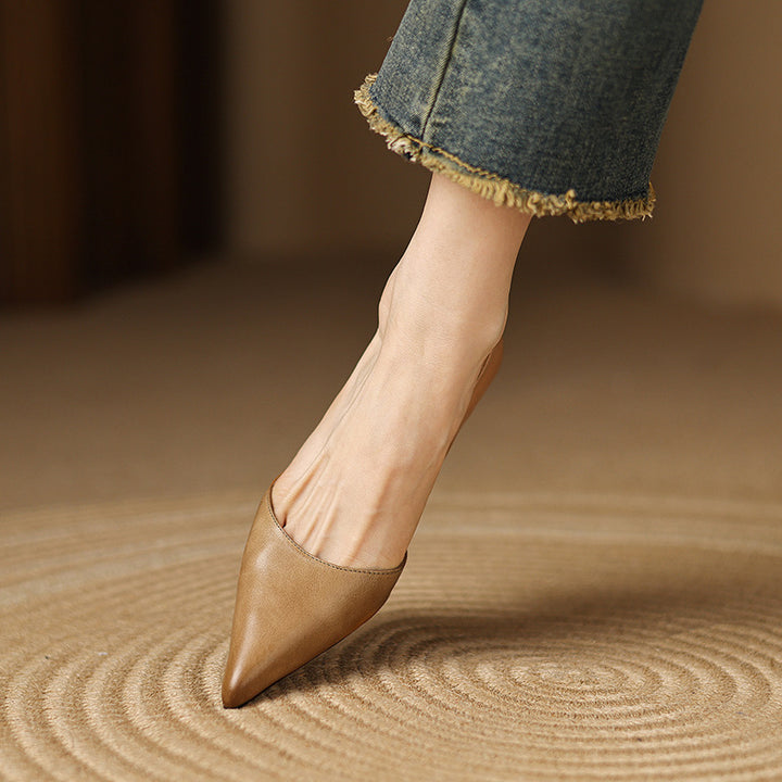 Ceyra Leather Heels