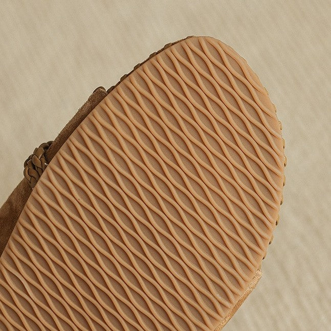 Alba Woven Leather Slides