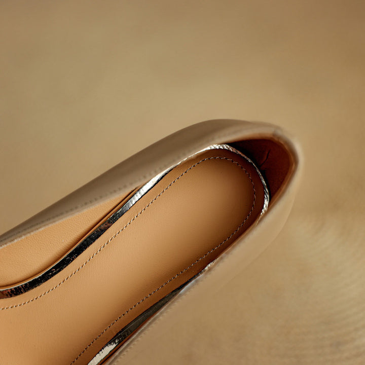 Orlena Leather Sculpt Heels