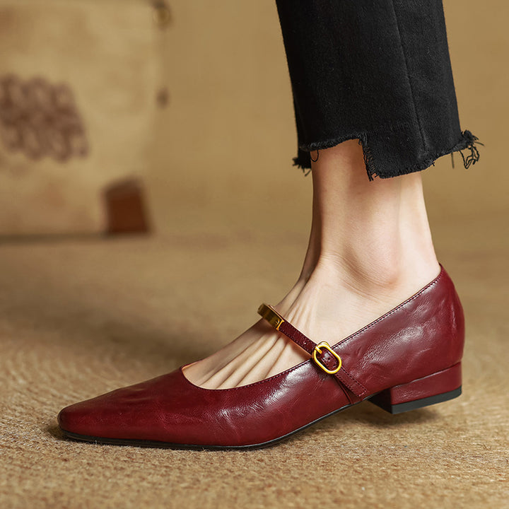 Eloria Lambskin Mary Janes