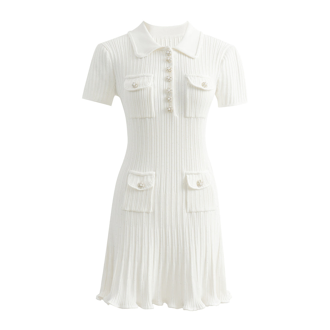 Alvoria Buttoned Knit Dress