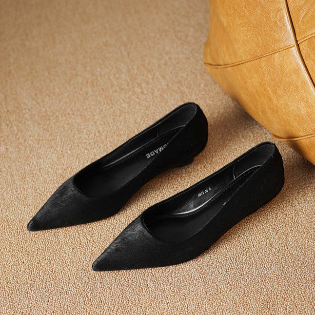 Marcele Haircalf Low-Heel Wedge