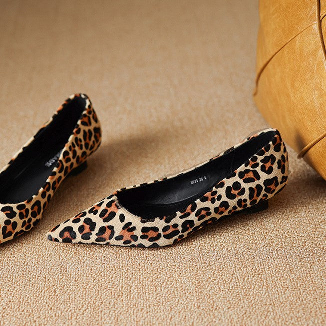 Marcele Haircalf Low-Heel Wedge