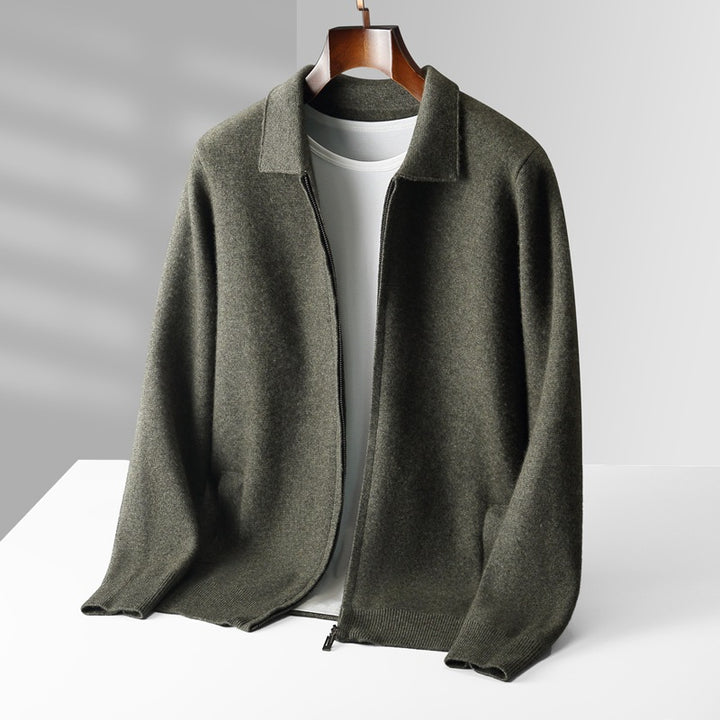 Orvien Wool Collar Cardigan