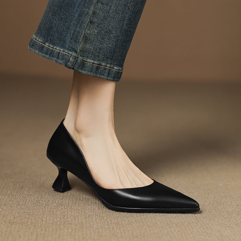 Calenne Leather Heels