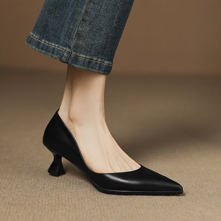 Calenne Leather Heels