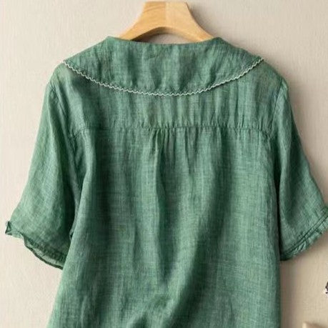 Clevra Cotton-Linen Blouse