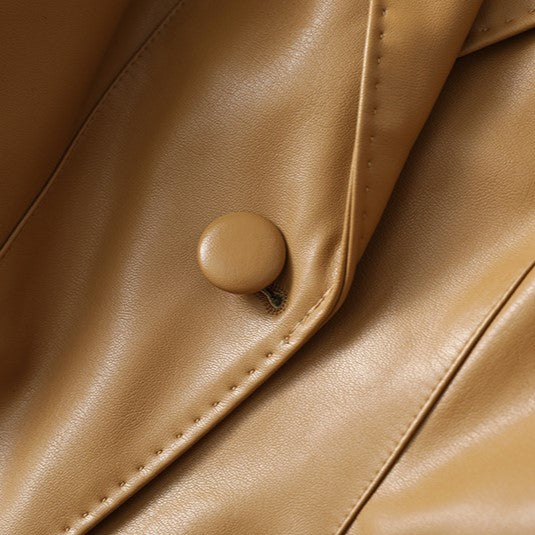 Liora Lambskin Leather Blazer