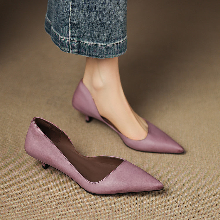 Orlisse Leather Heels
