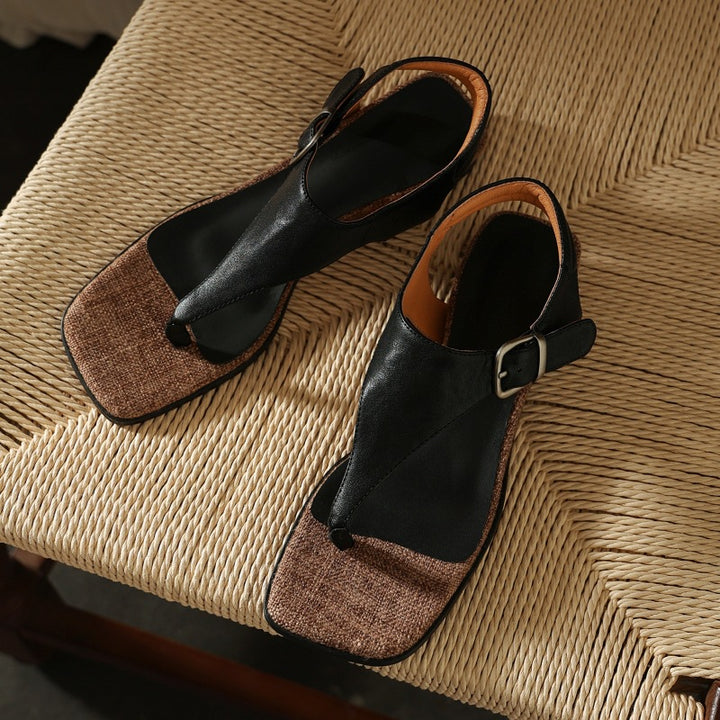 Mara Wedge Leather Sandals