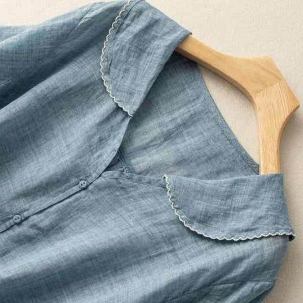Clevra Cotton-Linen Blouse