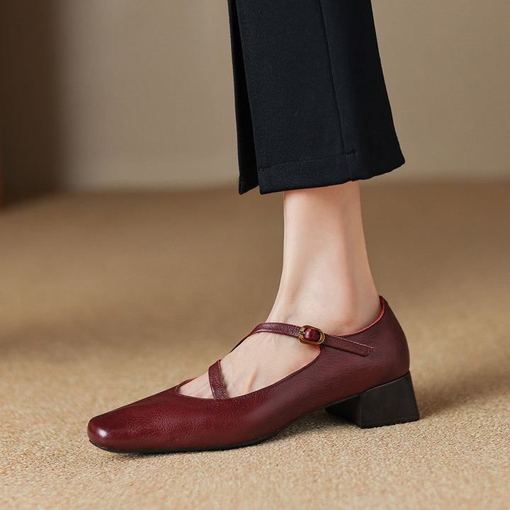 Marvelle Leather Mary Janes